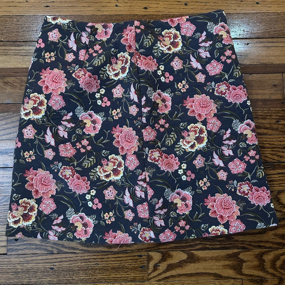 LOFT Loft Poppy Bloom Floral Mini Skirt